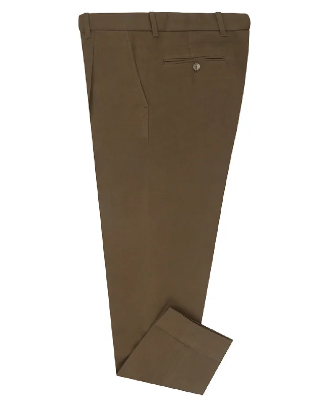 Cozy Streetwear Dacota Soft Dark Brown Stretch Twill Pants