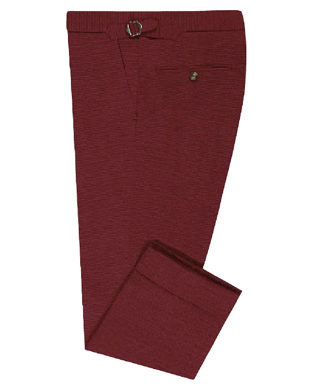 High-Fashion Basics Dugdale Fine Worsted Pant- Burgundy