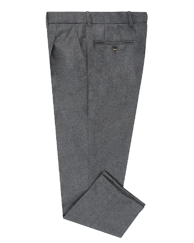 Sleek Casualwear Minnis Flannel: Grey Twill Pants