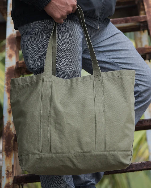 Contemporary Fit Military Olive Canvas Tote Bag