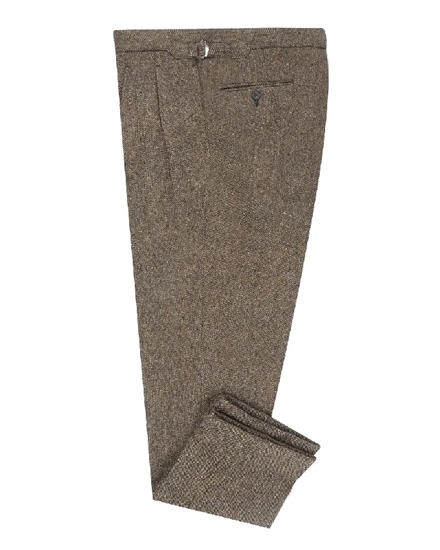 Relaxed Denim Molloy Plain Donegal Tweed Pants - Fawn