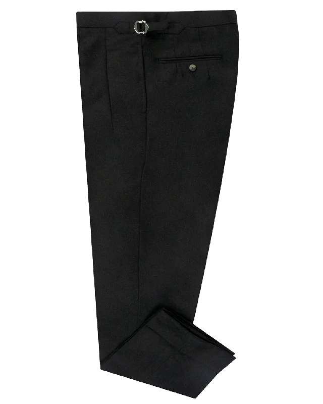 Contemporary Patterns VBC 100% Wool: Greenish Black Flannel High Waisted Pant